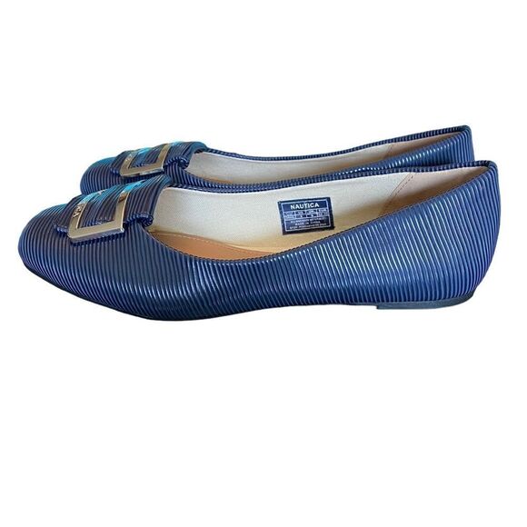 Nautica NWOT Navy Blue  Caravel Sz 8 Slip On Classic Ballet Driving Flats - Picture 2 of 8